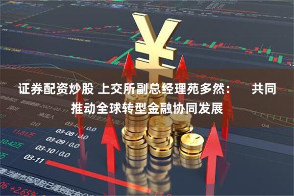 证券配资炒股 上交所副总经理苑多然：    共同推动全球转型金融协同发展